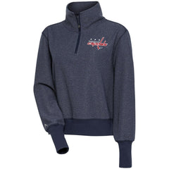 NHL Washington Capitals Antigua Women's Upgrade Half-Zip Pullover Top - Heather Navy