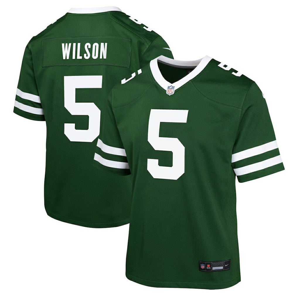 NFL Garrett Wilson New York Jets Youth Game Jersey - Green