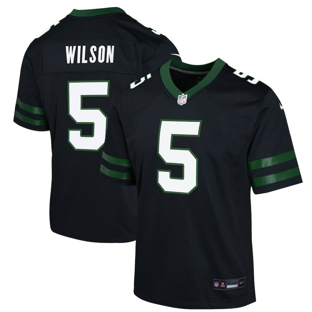 NFL Garrett Wilson New York Jets Youth Game Jersey - Black