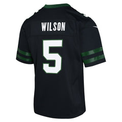NFL Garrett Wilson New York Jets Youth Game Jersey - Black