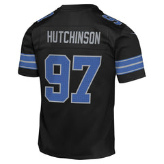 NFL Aidan Hutchinson Detroit Lions Youth Game Jersey - Black
