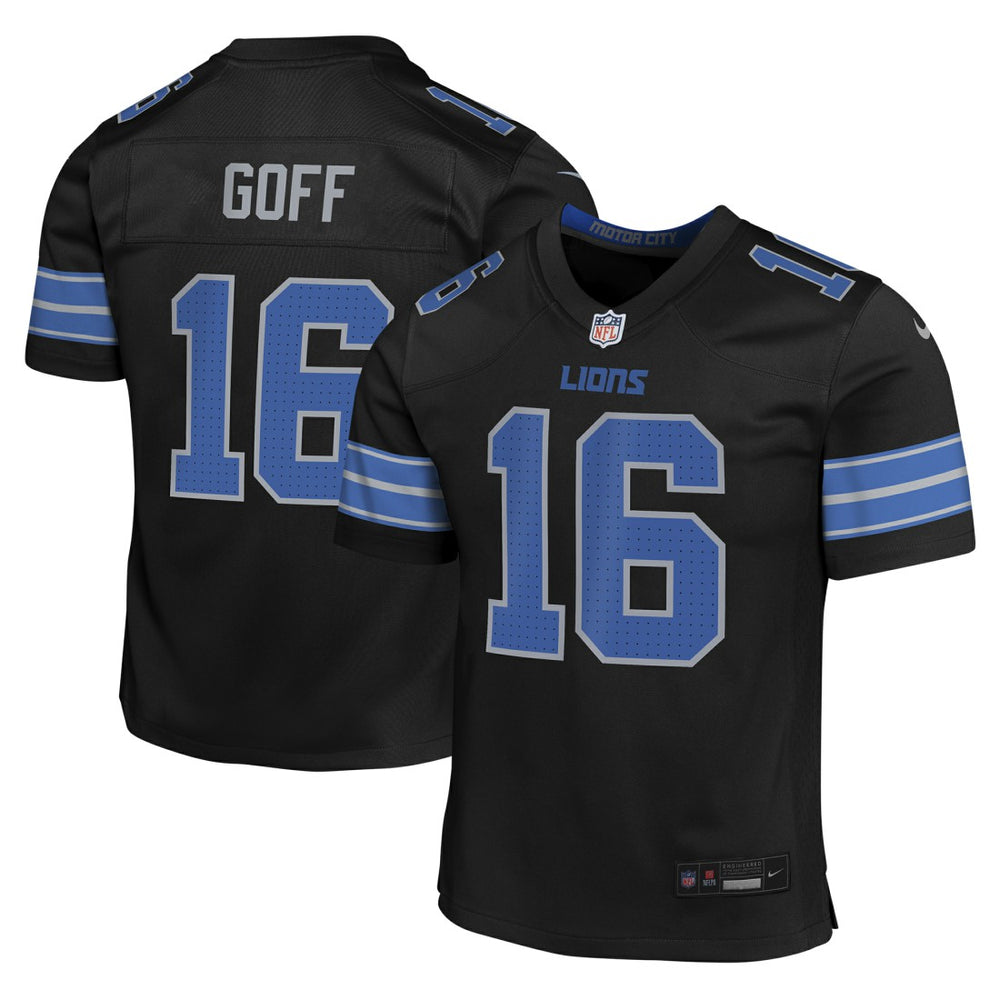 NFL Jared Goff Detroit Lions Youth Game Jersey - Black