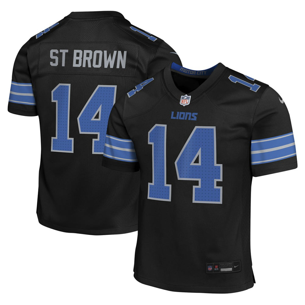 NFL Amon-Ra St. Brown Detroit Lions Youth Game Jersey - Black