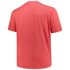 Cincinnati Reds Profile Big & Tall Weathered Logo T-Shirt - Heather Red T-shirts