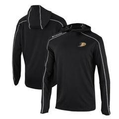 NHL Anaheim Ducks Columbia Omni-Wick Shotgun Long Sleeve Hoodie T-Shirt - Black