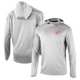 NHL Detroit Red Wings Columbia Omni-Wick Shotgun Long Sleeve Hoodie T-Shirt - Gray