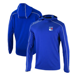 NHL New York Rangers Columbia Omni-Wick Shotgun Long Sleeve Hoodie T-Shirt - Blue