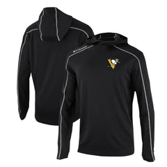 NHL Pittsburgh Penguins Columbia Omni-Wick Shotgun Long Sleeve Hoodie T-Shirt - Black