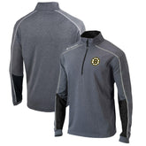 NHL Boston Bruins Columbia Omni-Wick Shotgun 2.0 Quarter-Zip Pullover Top - Gray/Black