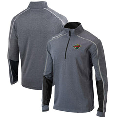 NHL Minnesota Wild Columbia Omni-Wick Shotgun 2.0 Quarter-Zip Pullover Top - Gray/Black
