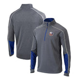 NHL New York Islanders Columbia Omni-Wick Shotgun 2.0 Quarter-Zip Pullover Top - Gray/Blue
