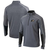 NHL Philadelphia Flyers Columbia Omni-Wick Shotgun 2.0 Quarter-Zip Pullover Top - Gray/Black