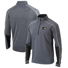 NHL Philadelphia Flyers Columbia Omni-Wick Shotgun 2.0 Quarter-Zip Pullover Top - Gray/Black