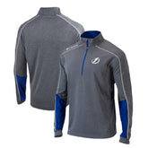 NHL Tampa Bay Lightning Columbia Omni-Wick Shotgun 2.0 Quarter-Zip Pullover Top - Gray/Blue