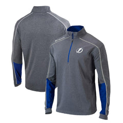NHL Tampa Bay Lightning Columbia Omni-Wick Shotgun 2.0 Quarter-Zip Pullover Top - Gray/Blue