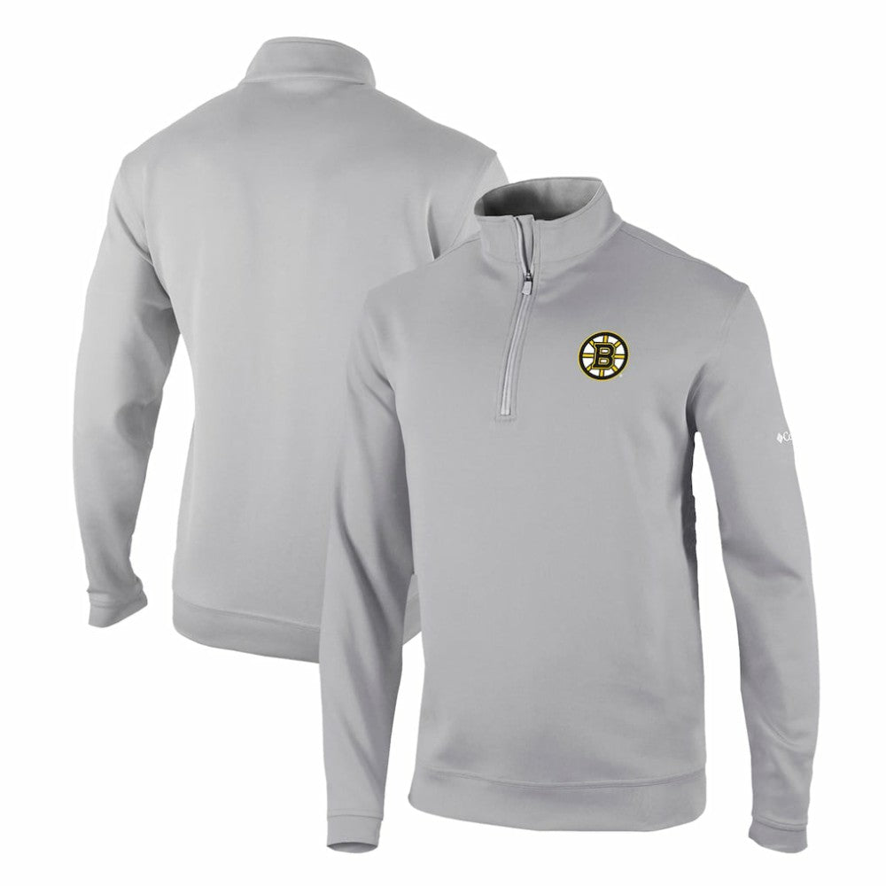 NHL Boston Bruins Columbia Omni-Wick Wickhams Hills Half-Zip Pullover Top - Gray