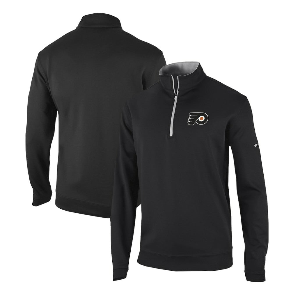 NHL Philadelphia Flyers Columbia Omni-Wick Wickhams Hills Half-Zip Pullover Top - Black