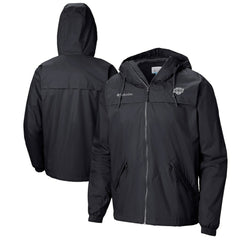 NHL Los Angeles Kings Columbia Oroville Creek Lightweight Full-Zip Windbreaker Jacket - Black