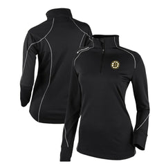 NHL Boston Bruins Columbia Women's Omni-Wick Shotgun 2.0 Quarter-Zip Pullover Top - Black