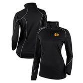 NHL Chicago Blackhawks Columbia Women's Omni-Wick Shotgun 2.0 Quarter-Zip Pullover Top - Black