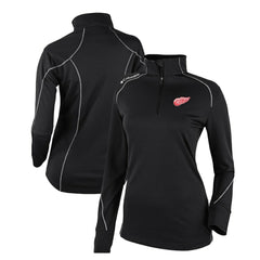NHL Detroit Red Wings Columbia Women's Omni-Wick Shotgun 2.0 Quarter-Zip Pullover Top - Black