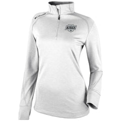 NHL Los Angeles Kings Columbia Women's Omni-Wick Shotgun 2.0 Quarter-Zip Pullover Top - White