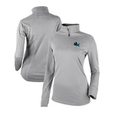 NHL San Jose Sharks Columbia Women's Omni-Wick Shotgun 2.0 Quarter-Zip Pullover Top - Gray