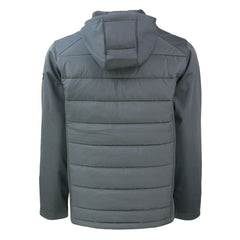 Green Bay Packers Cutter & Buck Helmet Evoke Hybrid Eco Softshell Recycled Full-Zip Hoodie Jacket Gray
