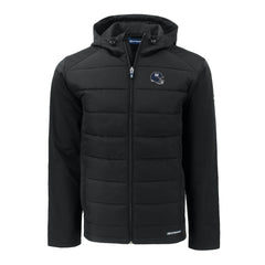 New York Giants Cutter & Buck Helmet Evoke Hybrid Eco Softshell Recycled Full-Zip Hoodie Jacket Black