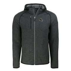 Baltimore Ravens Cutter & Buck Helmet Mainsail Sweater-Knit Full-Zip Hoodie Heather Charcoal