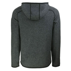 New York Jets Cutter & Buck Helmet Mainsail Sweater-Knit Full-Zip Hoodie Heather Charcoal