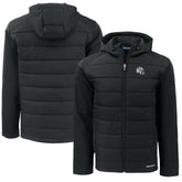 Indianapolis Colts Cutter & Buck Helmet Big & Tall Evoke Hybrid Eco Softshell Recycled Full-Zip Hoodie Jacket Black