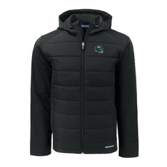 New York Jets Cutter & Buck Helmet Big & Tall Evoke Hybrid Eco Softshell Recycled Full-Zip Jacket Black