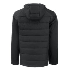 Washington Commanders Cutter & Buck Helmet Big & Tall Evoke Hybrid Eco Softshell Recycled Full-Zip Jacket Black