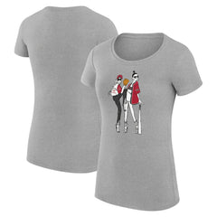 Arizona Diamondbacks G-III 4Her by Carl Banks Women's Super-Slim Fit Lightweight Baseball Girls T-Shirt - Heather Gray T-shirts