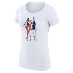 Atlanta Braves G-III 4Her by Carl Banks Women's Super-Slim Fit Lightweight Baseball Girls T-Shirt - White T-shirts