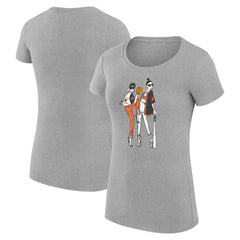 Baltimore Orioles G-III 4Her by Carl Banks Women's Super-Slim Fit Lightweight Baseball Girls T-Shirt - Heather Gray T-shirts
