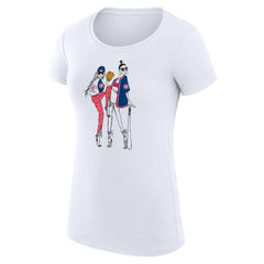 Chicago Cubs G-III 4Her by Carl Banks Women's Super-Slim Fit Lightweight Baseball Girls T-Shirt - White T-shirts