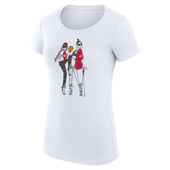 Cincinnati Reds G-III 4Her by Carl Banks Women's Super-Slim Fit Lightweight Baseball Girls T-Shirt - White T-shirts