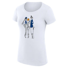 Los Angeles Dodgers G-III 4Her by Carl Banks Women's Super-Slim Fit Lightweight Baseball Girls T-Shirt - White T-shirts