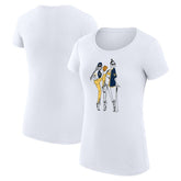 Milwaukee Brewers G-III 4Her by Carl Banks Women's Super-Slim Fit Lightweight Baseball Girls T-Shirt - White T-shirts