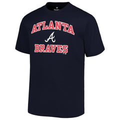 Atlanta Braves Profile Big & Tall Heart & Soul T-Shirt - Navy T-shirts