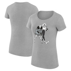NHL Los Angeles Kings G-III 4Her by Carl Banks Women's Super-Slim Fit Lightweight Hockey Girls T-Shirt - Heather Gray