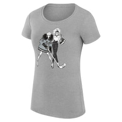 NHL Los Angeles Kings G-III 4Her by Carl Banks Women's Super-Slim Fit Lightweight Hockey Girls T-Shirt - Heather Gray