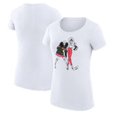 NHL Chicago Blackhawks G-III 4Her by Carl Banks Women's Super-Slim Fit Lightweight Hockey Girls T-Shirt - White