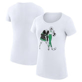 NHL Dallas Stars G-III 4Her by Carl Banks Women's Super-Slim Fit Lightweight Hockey Girls T-Shirt - White