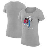 NHL New York Rangers G-III 4Her by Carl Banks Women's Super-Slim Fit Lightweight Hockey Girls T-Shirt - Heather Gray