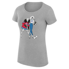 NHL New York Rangers G-III 4Her by Carl Banks Women's Super-Slim Fit Lightweight Hockey Girls T-Shirt - Heather Gray