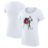 NHL Minnesota Wild G-III 4Her by Carl Banks Women's Super-Slim Fit Lightweight Hockey Girls T-Shirt - White