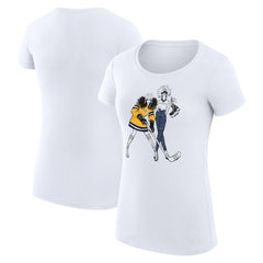 NHL Nashville Predators G-III 4Her by Carl Banks Women's Super-Slim Fit Lightweight Hockey Girls T-Shirt - White